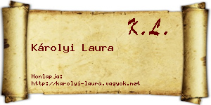Károlyi Laura névjegykártya